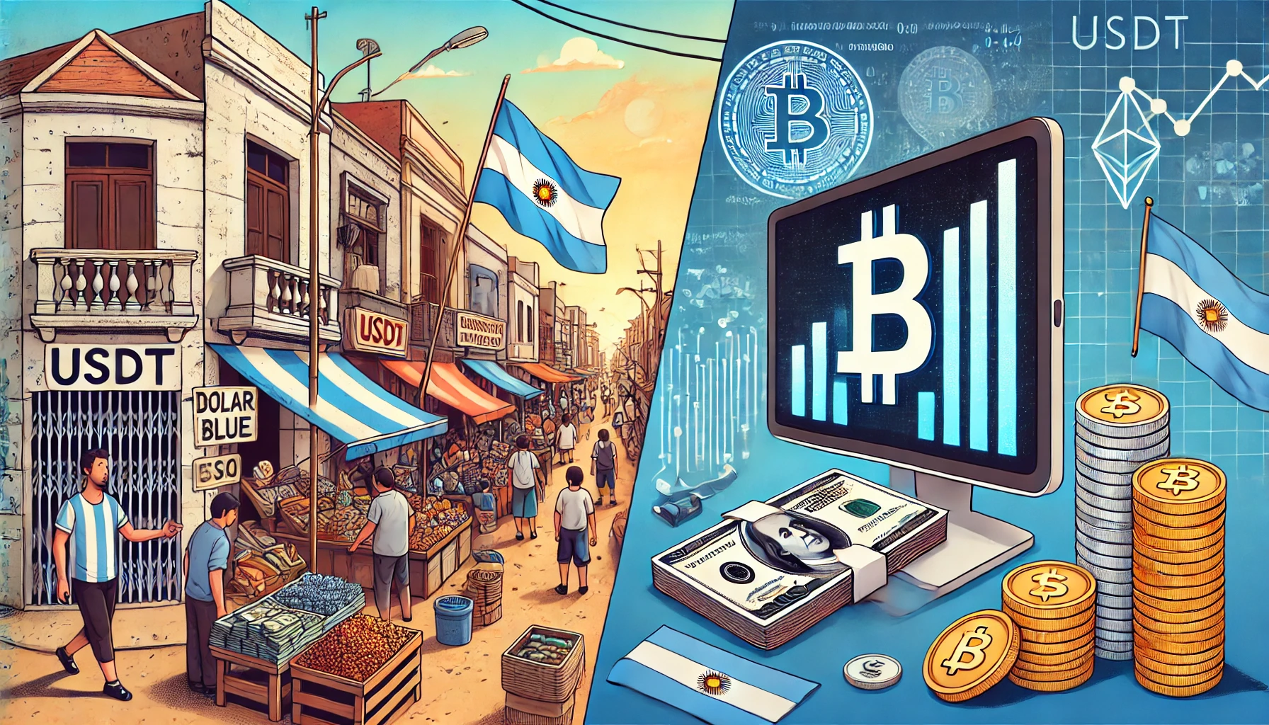 ¿Por qué el valor del dólar blue es diferente al del cripto dólar (USDT)?